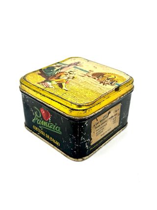 Scatola Latta Vintage Primizia Costumi da Bagno