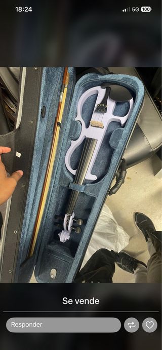 Violín Eléctrico Blanco