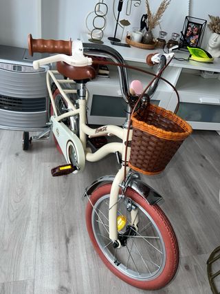 Bicicleta infantil vintage 16 con cesta