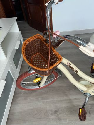 Bicicleta infantil vintage 16 con cesta