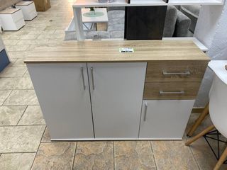 Cómoda 3 Puertas + 2 Cajones Blanco Nueva