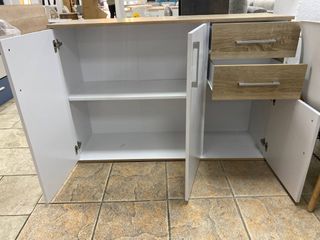 Cómoda 3 Puertas + 2 Cajones Blanco Nueva