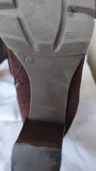 Botín piel serraje marrón