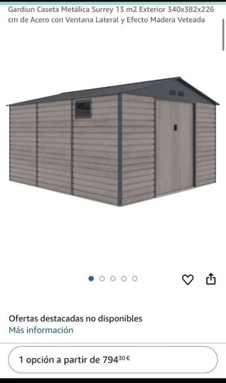 Caseta de jardín metálica Surrey de 13 m2