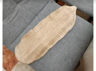 Bandeja hoja grande beige