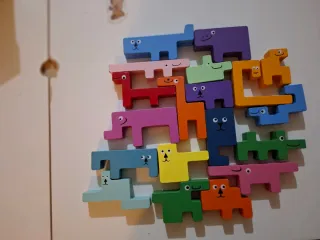 Puzzle Madera Animales Colores