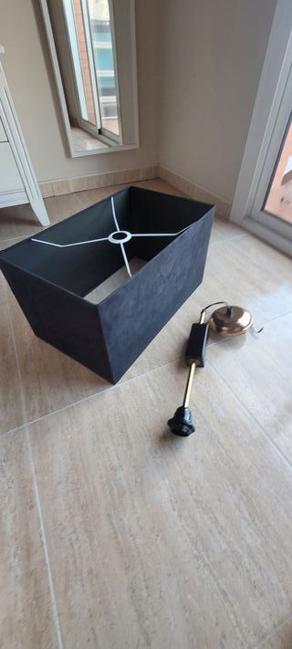 Lampara de techo rectangular negra