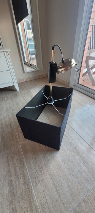 Lampara de techo rectangular negra