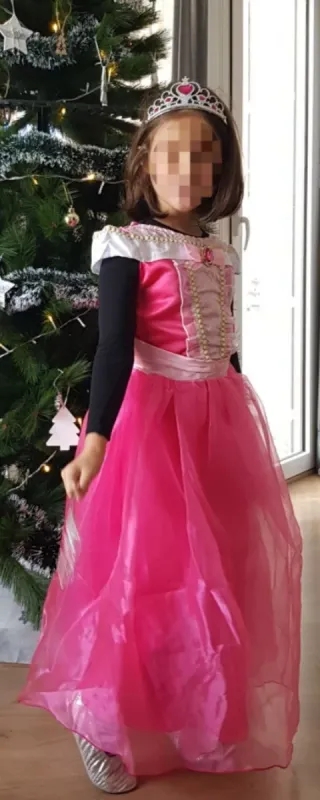 Disfraz Princesa Niña Rosa talla 8 años