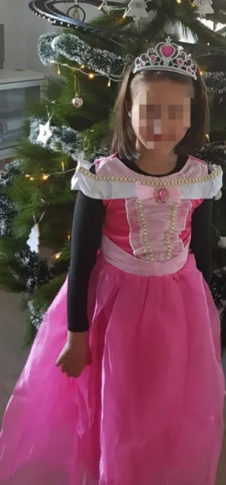 Disfraz Princesa Niña Rosa talla 8 años