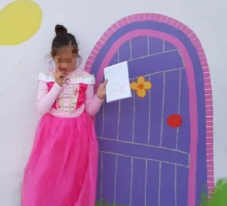 Disfraz Princesa Niña Rosa talla 8 años