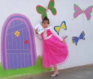 Disfraz Princesa Niña Rosa talla 8 años