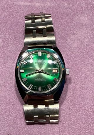 Reloj Suniko maquina Suiza Verde/Plateado