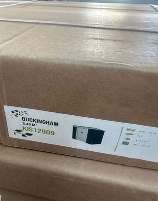 Caseta jardín metálica 2.43m2 Buckingham Gris