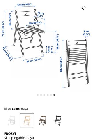 Silla plegable de madera