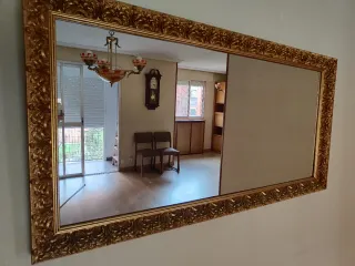 2 espejos Grande Vintage Dorado 142x73