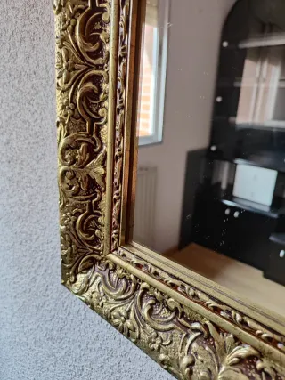 2 espejos Grande Vintage Dorado 142x73