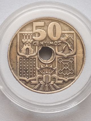 MONEDA DE 50 CTS. 1949*51 " ERROR- VER FOTOS"