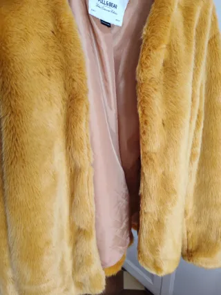 Pull&Bear Cappotto Corto Pelliccia Sintetica ocre