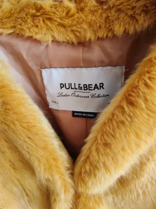 Pull&Bear Cappotto Corto Pelliccia Sintetica ocre