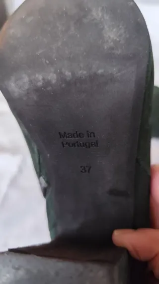 Botines verdes de tacón