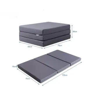 Colchón Plegable 75x195x10cm Viscoelástico NUEVO
