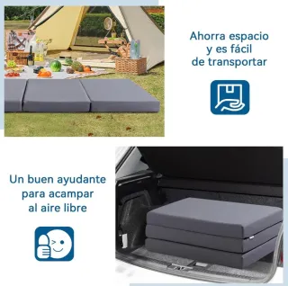 Colchón Plegable 75x195x10cm Viscoelástico NUEVO