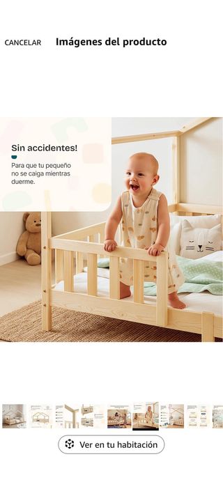 Cama infantil 160x80 blanca