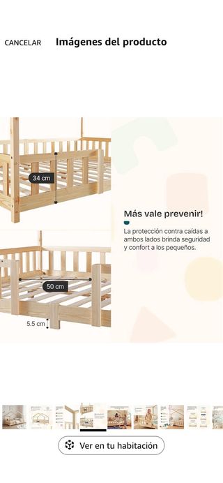 Cama infantil 160x80 blanca