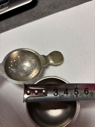 Colador de té de alpaca