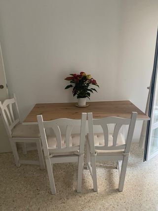 2 Patas Metálicas Blancas para Mesa