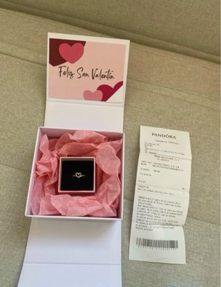 Anillo Pandora Corazón Plata Nuevo