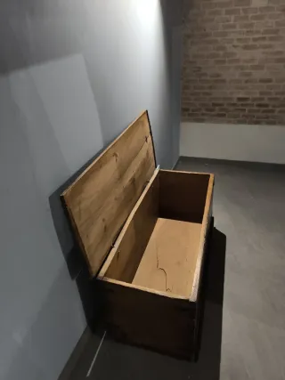 Baúl madera rústico 122x48x55 cm