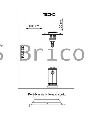 Estufa Exterior Butano Negra MT01554