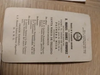 Estampas religiosas principios siglo XX