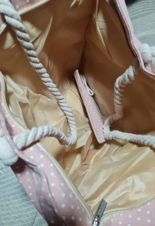 Bolso Grande Veraniego Rosa Lunares