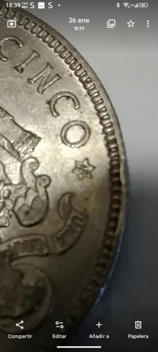 Moneda 5 Pesetas Franco 1949