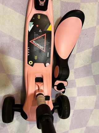 Patinete infantil 3 ruedas LED asiento