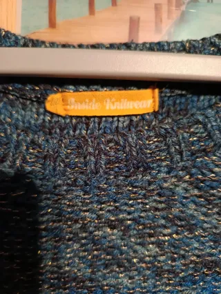 Jersey mujer rayas azul y gris