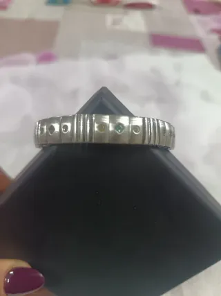 Bracciale con pietre blu e argento