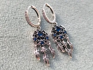 Pendientes aro Atrapasueños plata de ley