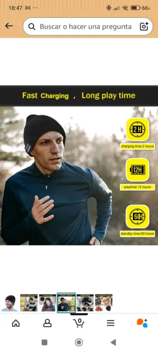 Gorro Bluetooth Negro Nuevo