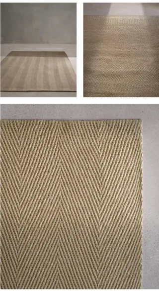 Alfombra Yute Zara Home 3x4 Beige/Marrón
