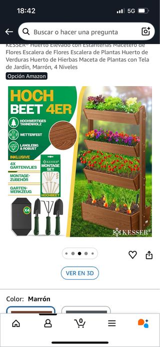 Huerto Elevado Kesser con Estanterías