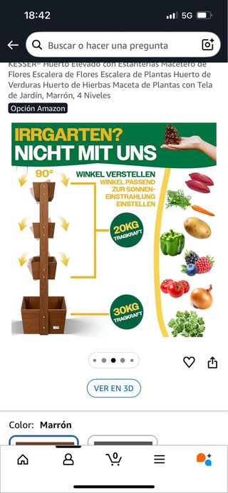 Huerto Elevado Kesser con Estanterías