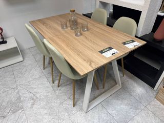 Comedor Blanco Cambria Mesa Extensible y Sillas