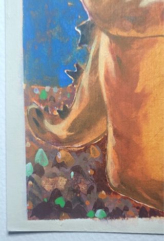 Arte Fan Godzilla 15x21cm pintado a mano