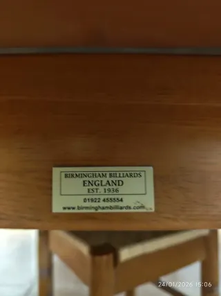 Mesa de billar Birmingham Billiards