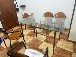 Comedor Cristal y Madera