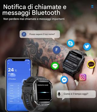 Smartwatch 1,96 pollici, 100+ sportive - Sigillato